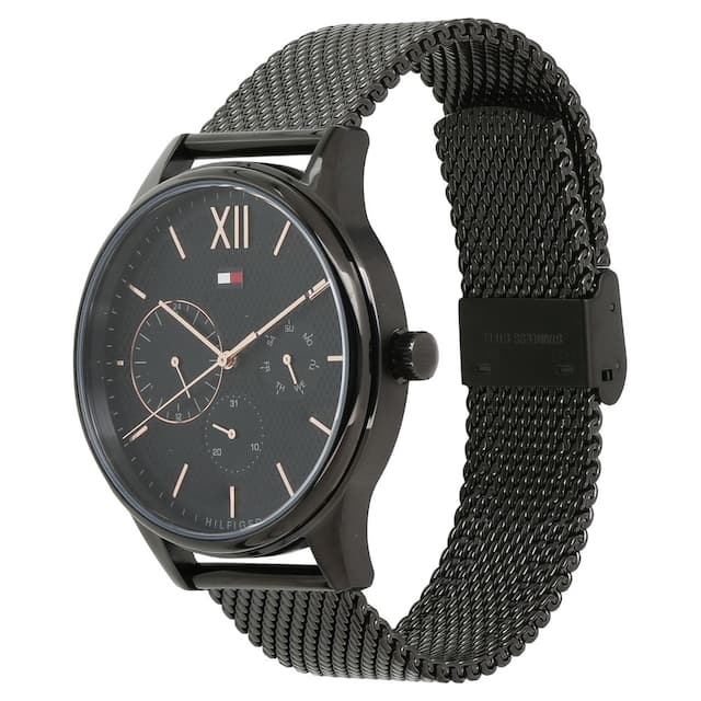 Tommy Hilfiger Damon Black Dial Men 44mm