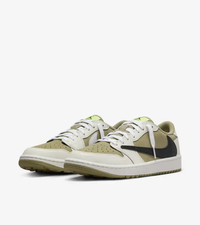 Travis Scott x Air Jordan 1 Retro low Golf Neutral Olive - Image 2