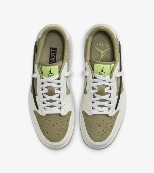 Travis Scott x Air Jordan 1 Retro low Golf Neutral Olive - Image 3