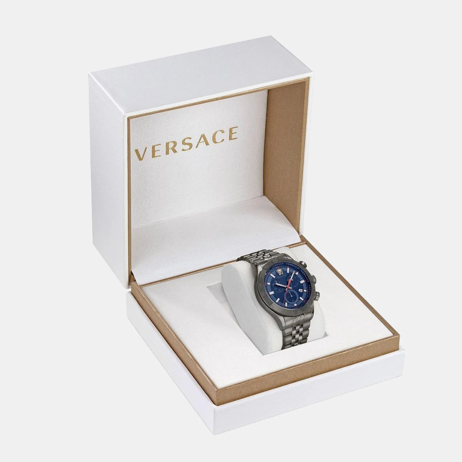 Hellenyium Men Quartz Blue Dial Chronograph Stainless Steel Watch VE2U00722 - Image 4